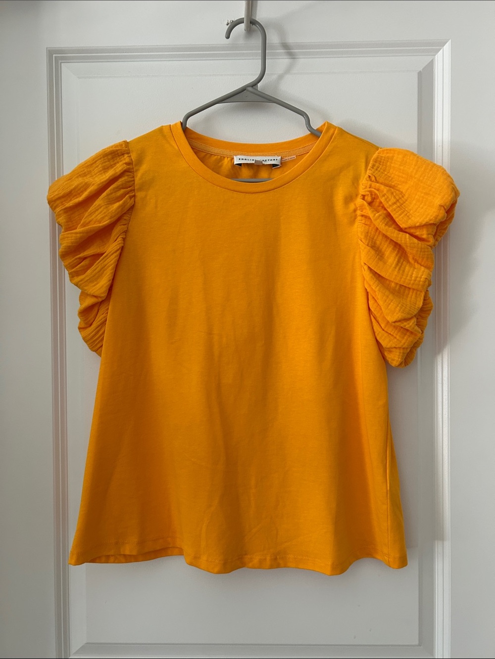 English Factory Golden Yellow Puff Sleeve Tee